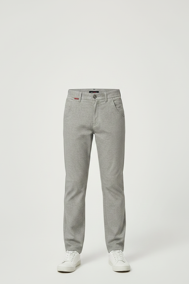 Pantalon Gris Décontracté Droit Coton Garçon - vue 3