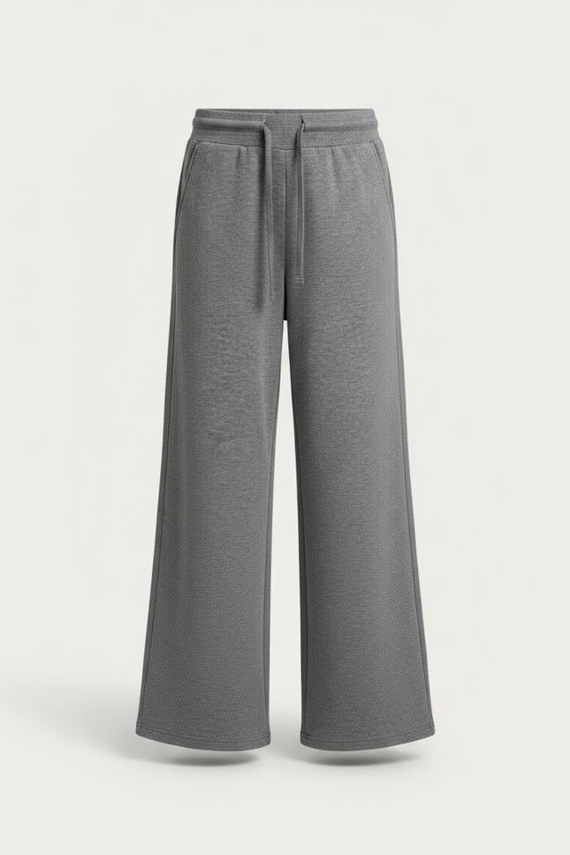 Pantalon Gris Ample Décontracté Confortable Cordon Enfant - Molleton - vue 3