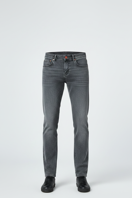 Pantalon Gris Jean Slim Décontracté Homme - vue 3