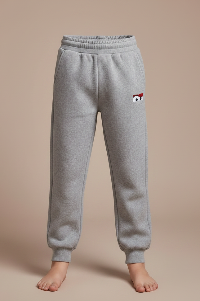 Pantalon Gris Molleton Décontracté Confortable Élastique Garçon - vue 3