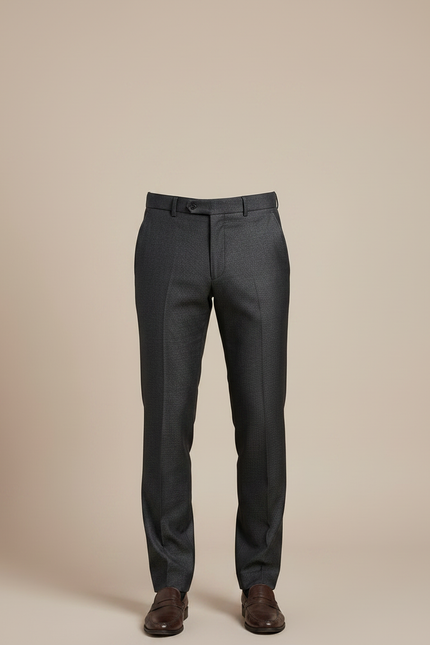 Pantalon Gris Homme Droit Élégant Discret Business - Laine - vue 3