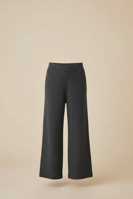 Pantalon Gris Ample Tricoté Décontracté Fille - Maille - vue 3