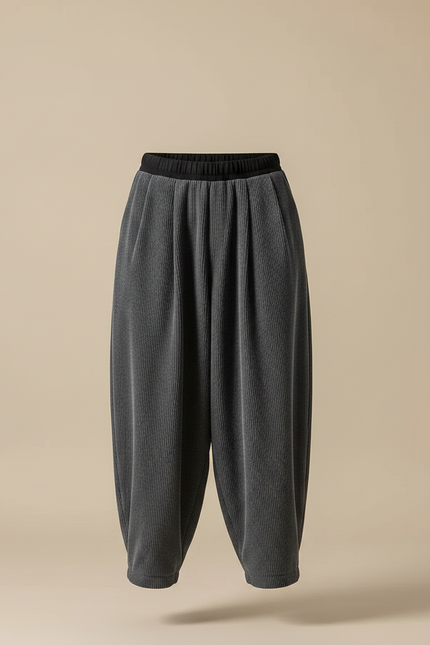 Pantalon Parachute Gris Homme - Cordé - vue 3