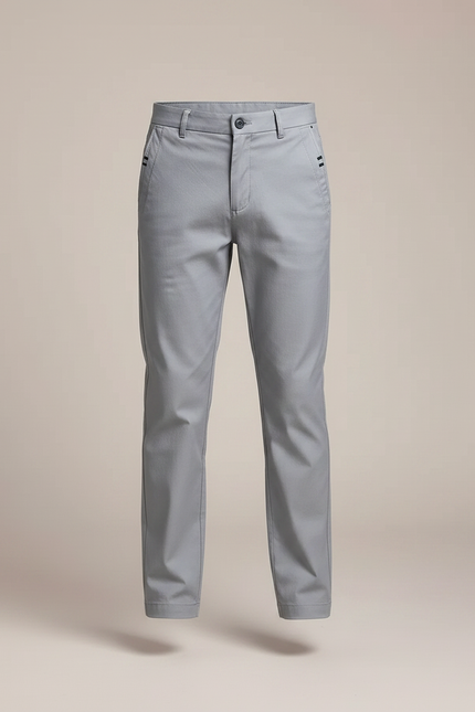 Pantalon Gris Coton Droit Décontracté Garçon - vue 3