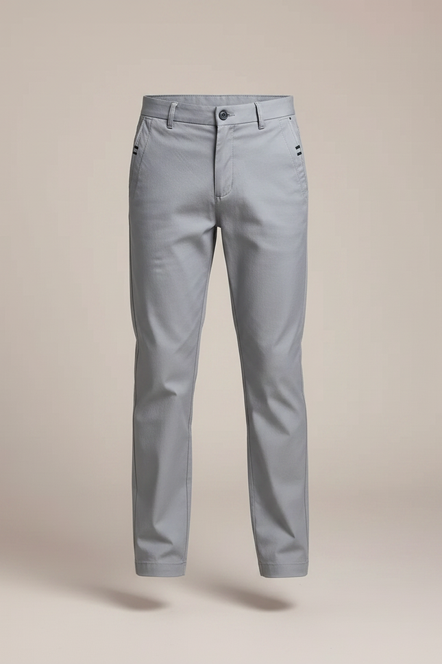 Pantalon Gris Coton Droit Décontracté Garçon - vue 3
