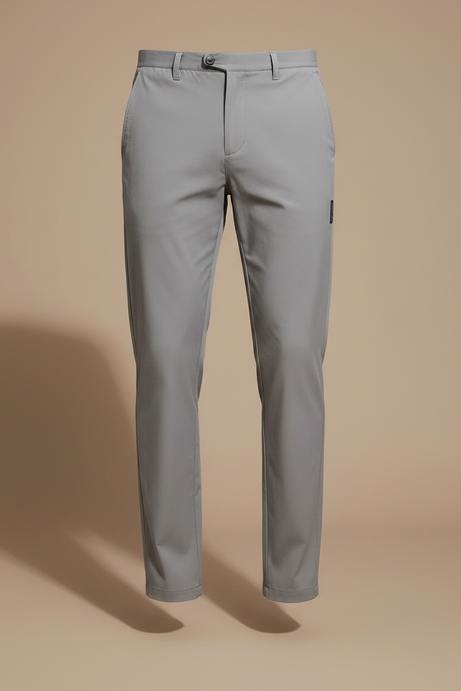 Pantalon Gris Slim Décontracté Respirant Tissu Léger - Polyester - vue 3