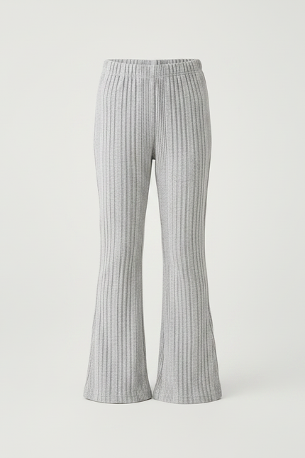 Pantalon Gris Rayé - Maille - vue 3
