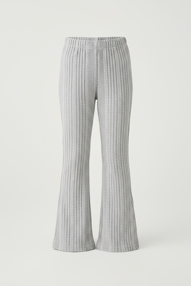 Pantalon Gris Rayé - Maille - vue 3
