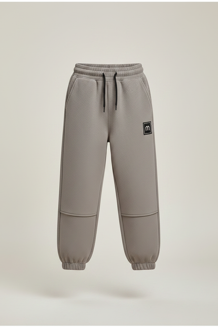 Pantalon Gris Molletonné Ample Décontracté Garçon Sportif - vue 3