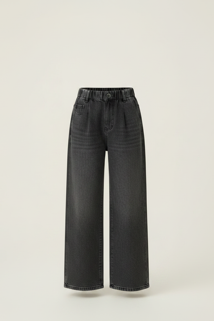 Pantalon Gris Jean Ample Fille Fashion - vue 3