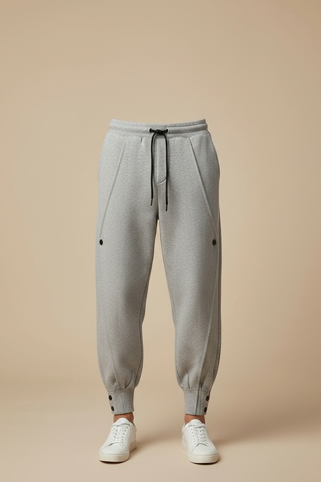 Pantalon Gris Sport Homme Molletonné Confortable Jogging - vue 3