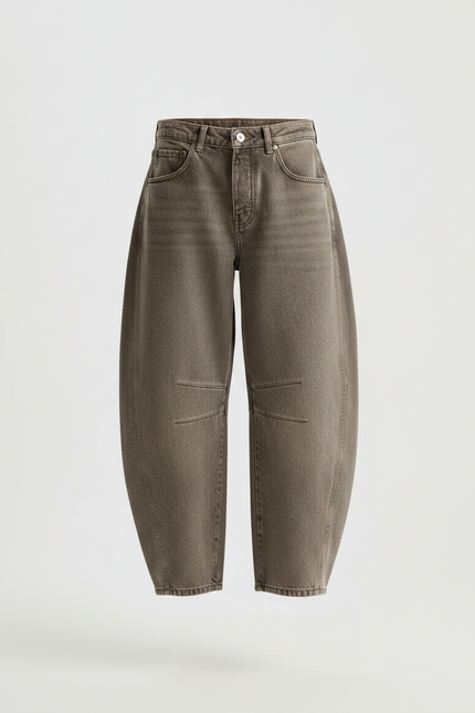 Pantalon Gris Baggy Denim Décontracté Femme - Jean - vue 3
