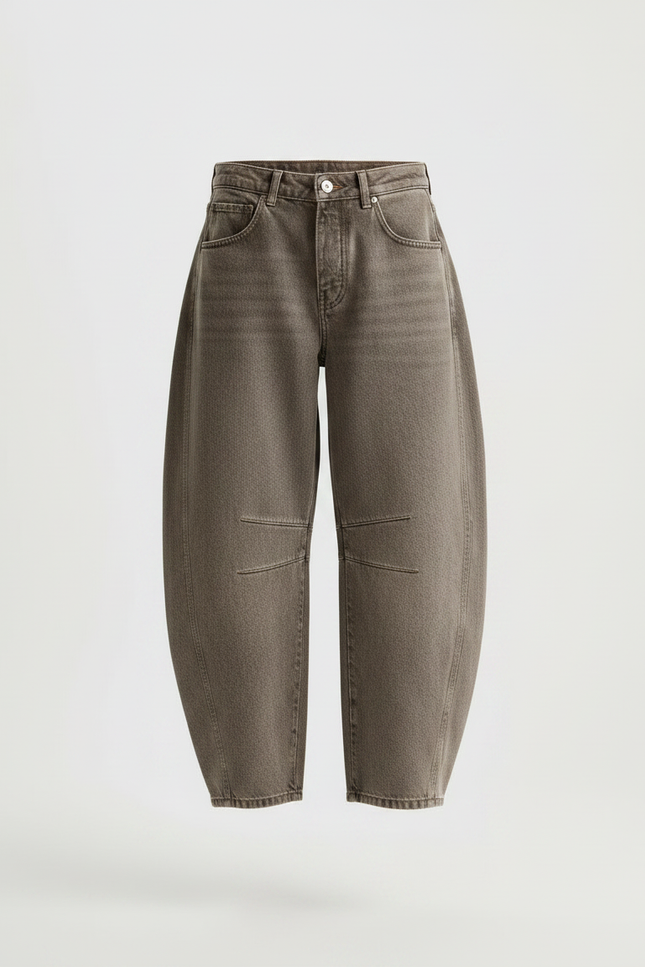 Pantalon Gris Baggy Denim Décontracté Femme - Jean - vue 3