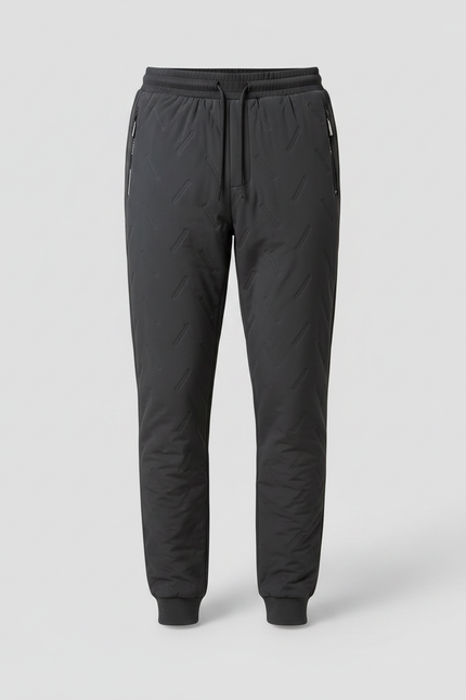 Pantalon Gris Matelassé Jogging Chaud Homme - Polyester - vue 3