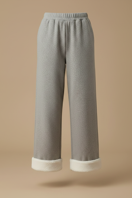 Pantalon Gris Doublé Molleton Ample Décontracté Chaud - vue 3
