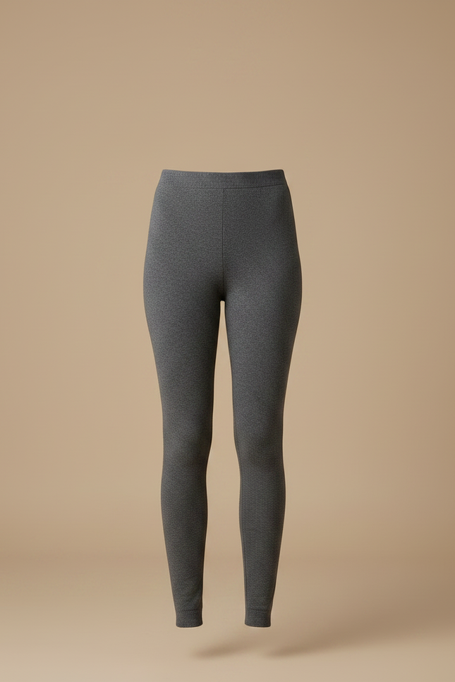 Pantalon Legging Gris - Maille - vue 3