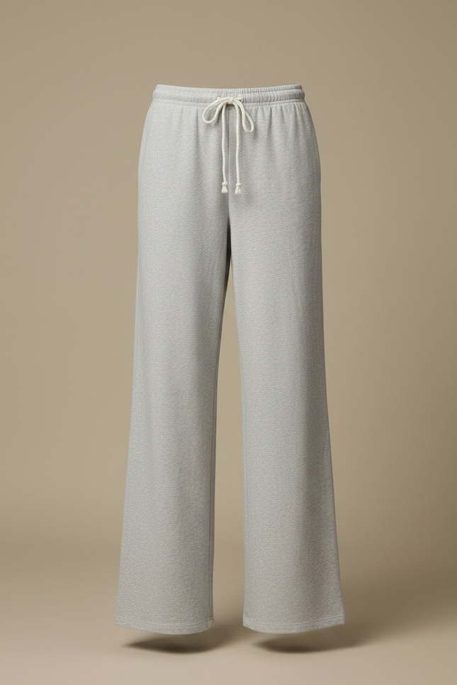 Pantalon Gris Ample Décontracté Coton Sport Femme - Molleton - vue 3