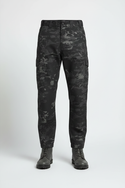 Pantalon Gris Camouflage Tactique Multi-Poches Homme - Toile - vue 3