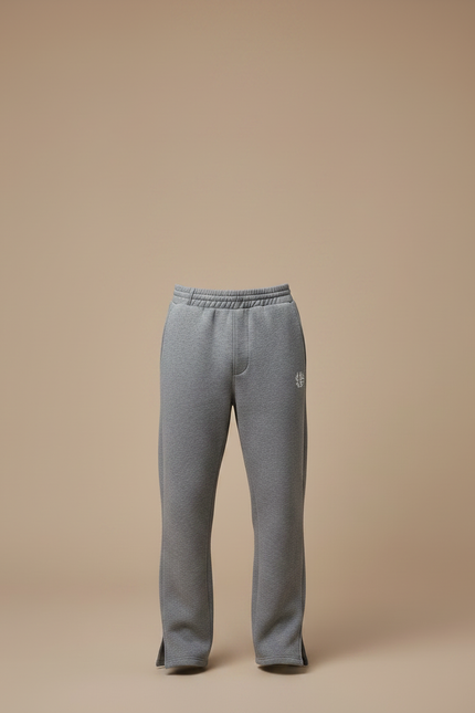 Pantalon Gris Droit Décontracté Molletonné Homme - vue 3