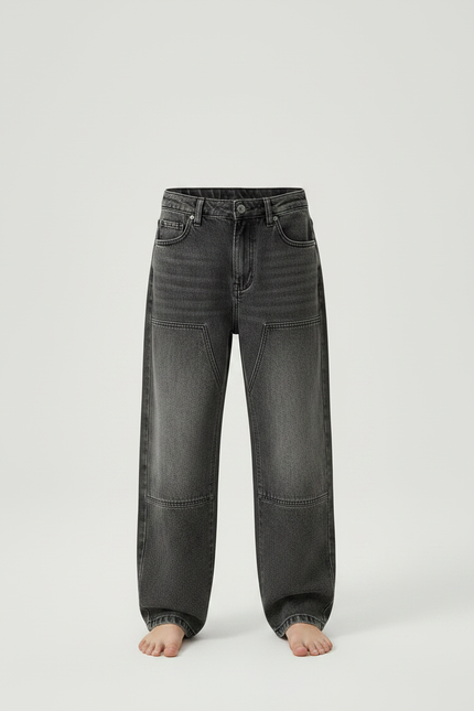 Pantalon Gris Ample Décontracté Garçon Denim - Jean - vue 3