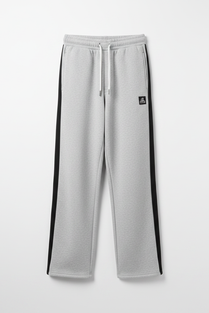 Pantalon Gris Ample Sport Décontracté Rayures - Molleton - vue 3