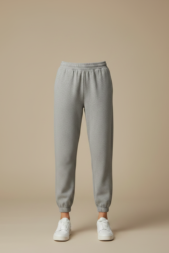 Pantalon Gris Molletonné Ample Confortable Décontracté Jogging - vue 3