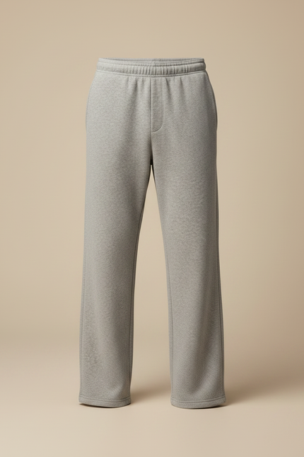 Pantalon Gris Sport Molletonné Ample Décontracté Homme - vue 3