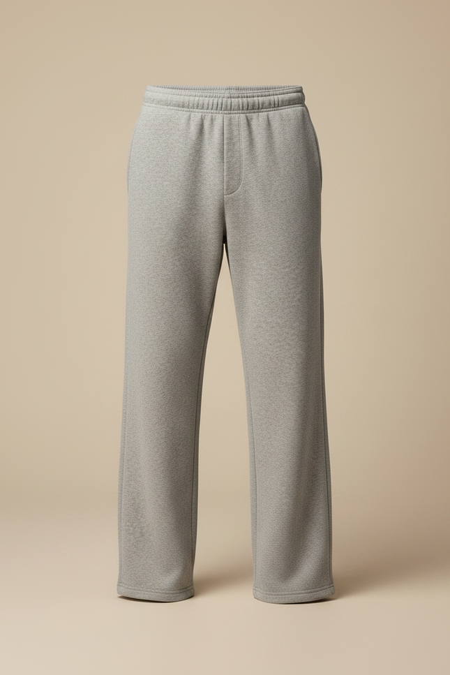 Pantalon Gris Sport Molletonné Ample Décontracté Homme - vue 3