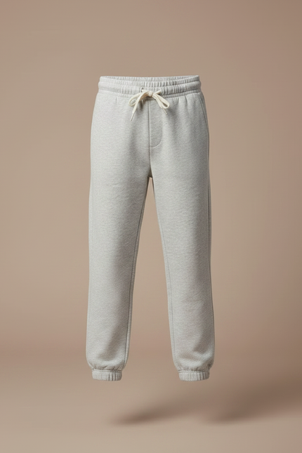 Pantalon Gris Molletonné Ample Cordon Enfant - vue 3