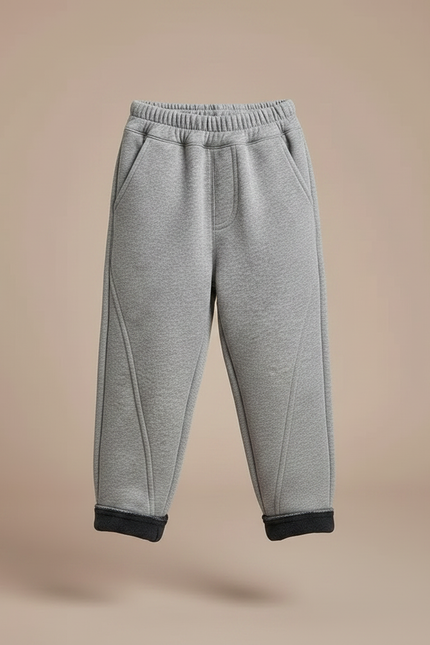 Pantalon Gris Molletonné Ample Décontracté Garçon - vue 3