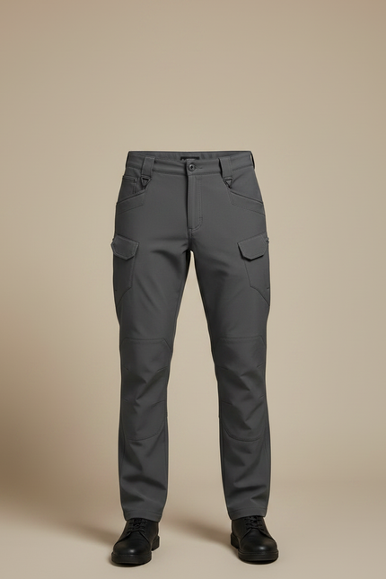 Pantalon Gris Cargo Tactique Décontracté Homme Robuste - Polyester - vue 3