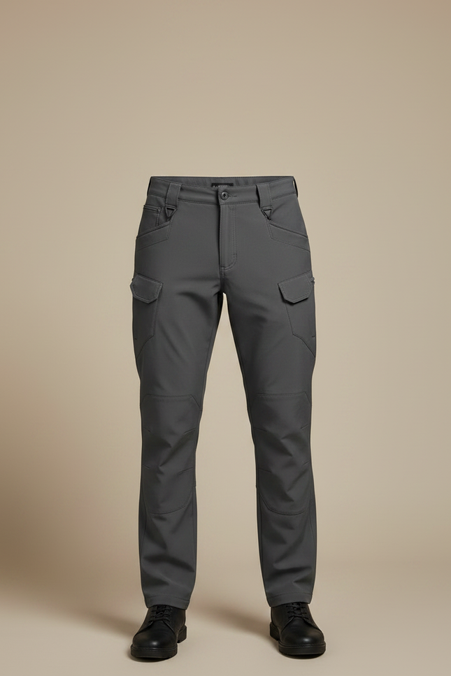 Pantalon Gris Cargo Tactique Décontracté Homme Robuste - Polyester - vue 3