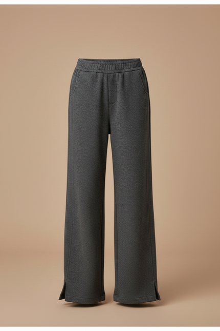 Pantalon Gris Ample Décontracté Fille Molletonné - vue 3