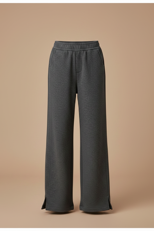 Pantalon Gris Ample Décontracté Fille Molletonné - vue 3