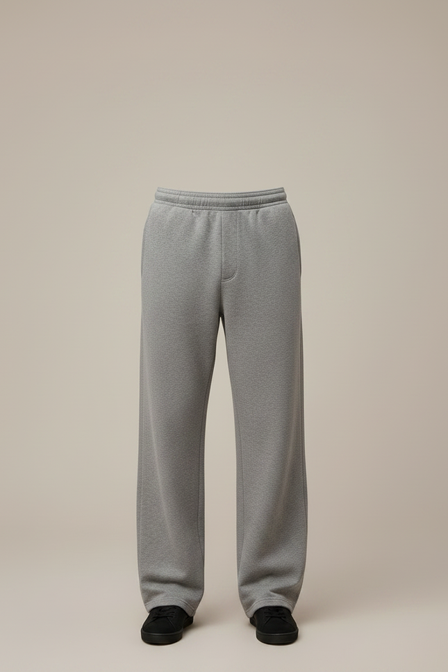Pantalon Gris Ample Confortable Molletonné Décontracté Homme - vue 3