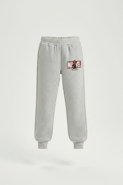 Pantalon Gris Molletonné Spiderman Enfant Confortable - vue 3