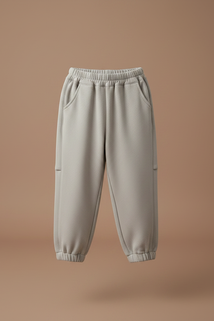 Pantalon Gris Molletonné Ample Confortable Garçon - vue 3