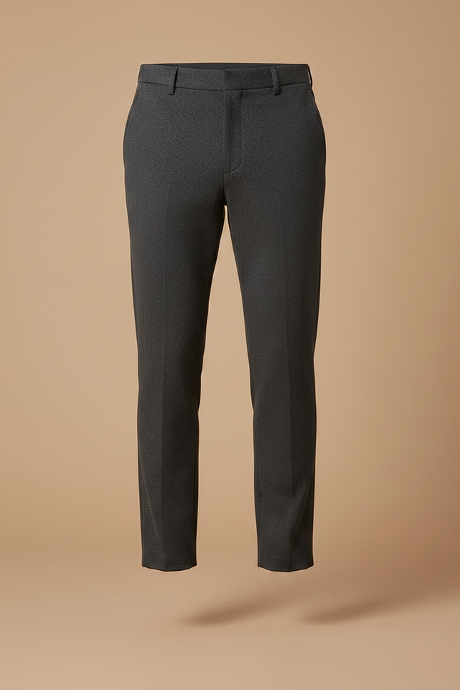 Pantalon Gris Habillé Élégant Décontracté Homme - Laine - vue 3