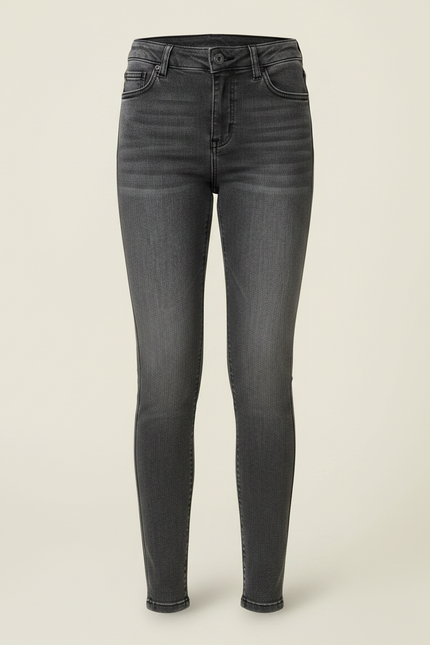 Pantalon Gris Skinny Taille Haute Fille - Jean - vue 3