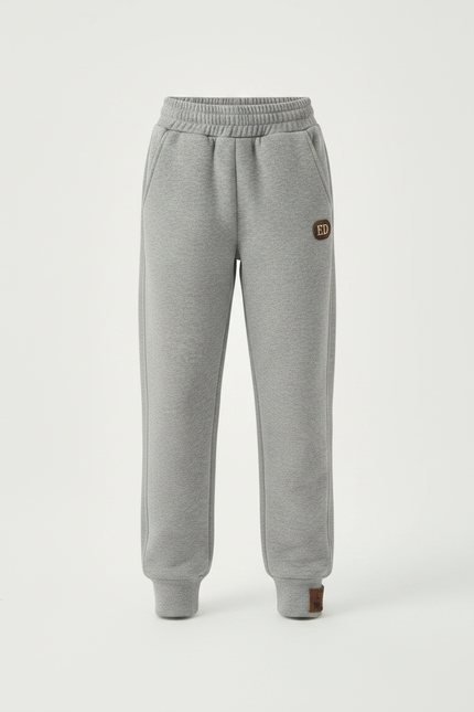 Pantalon Gris Molletonné Confortable Fille Hiver - vue 3