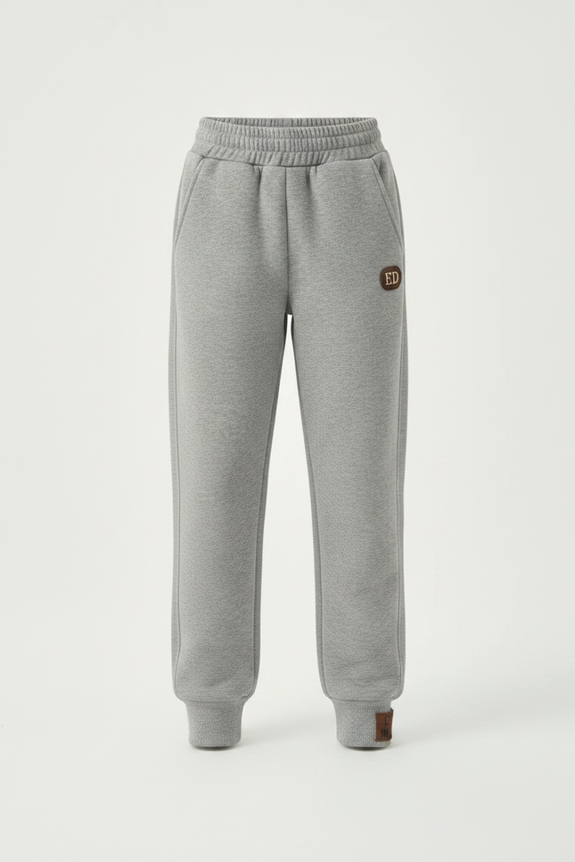 Pantalon Gris Molletonné Confortable Fille Hiver - vue 3