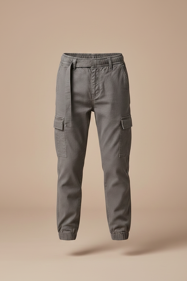 Pantalon Gris Cargo Coton Décontracté Garçon - vue 3