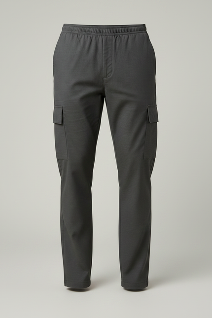 Pantalon Gris Cargo Décontracté Homme Coton - vue 3