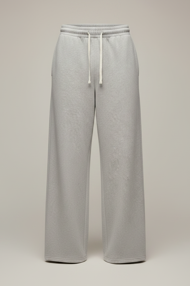 Pantalon Gris Décontracté Lâche Cordon Molletonné Homme - vue 3