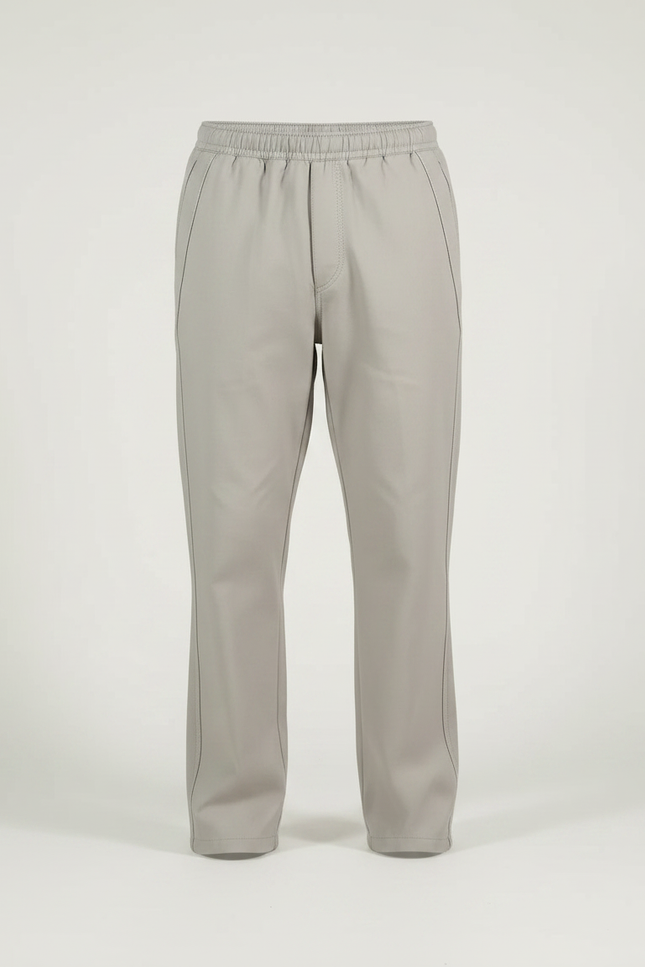 Pantalon Gris Ample Cordon Décontracté Homme - Gabardine - vue 3