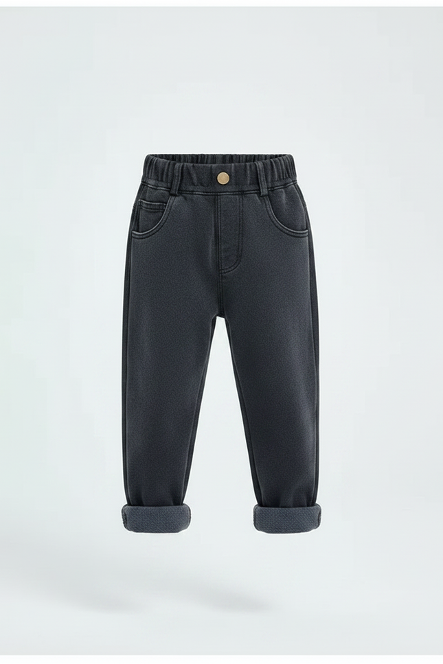 Pantalon Gris Ample Décontracté Hiver Enfant - Molleton - vue 3