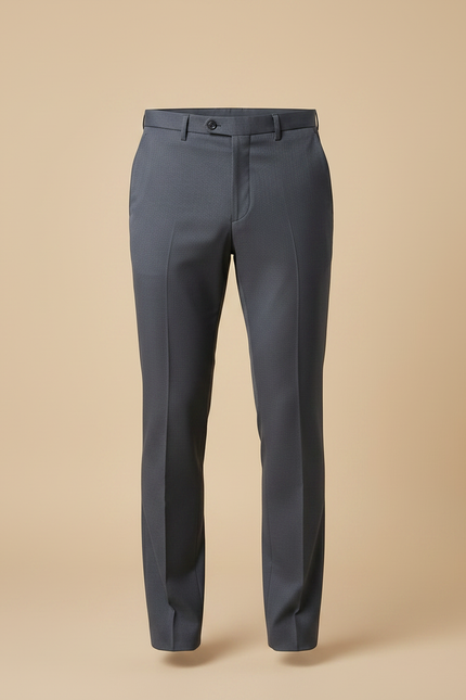 Pantalon Gris Droit Élégant Homme Décontracté - Gabardine - vue 3