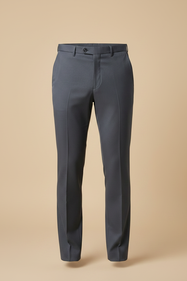 Pantalon Gris Droit Élégant Homme Décontracté - Gabardine - vue 3