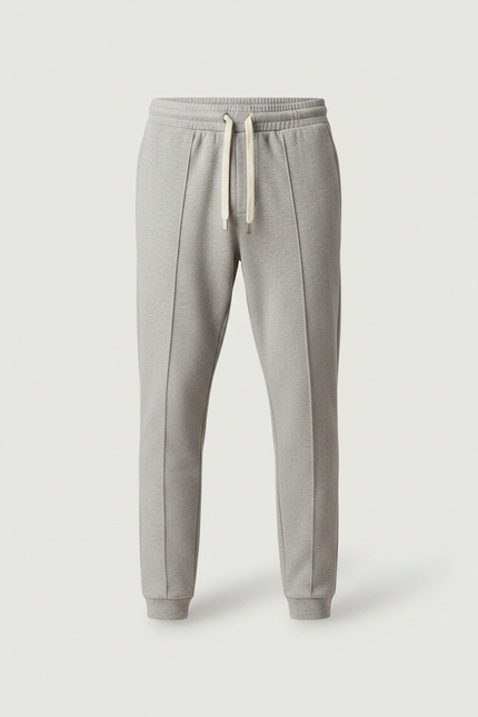Pantalon Gris Ample Cordon Sport Décontracté Homme - Molleton - vue 3