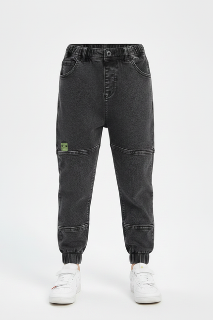 Pantalon Gris Cargo Jogger Garçon Stretch Denim - Jean - vue 3